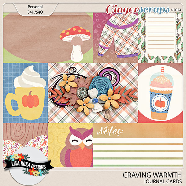 Craving Warmth - Journal Cards by Lisa Rosa Designs