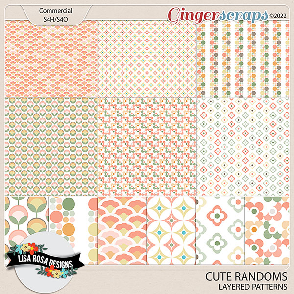 Cute Randoms - Layered Patterns by Lisa Rosa Designs