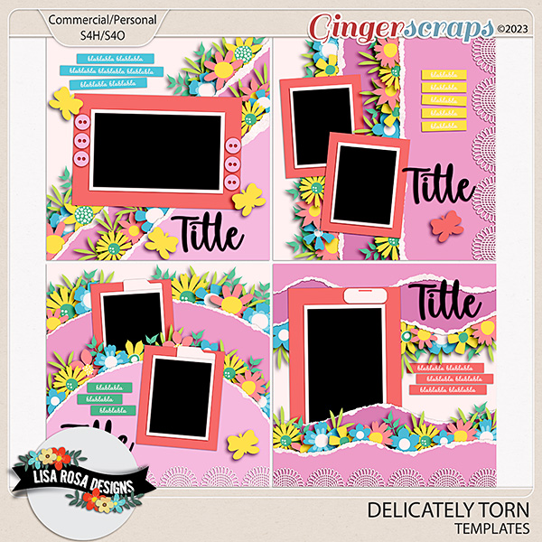 Delicately Torn - Templates by Lisa Rosa Designs