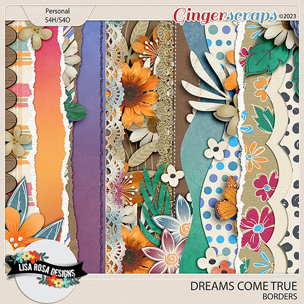 Dreams Come True - Borders by Lisa Rosa Designs
