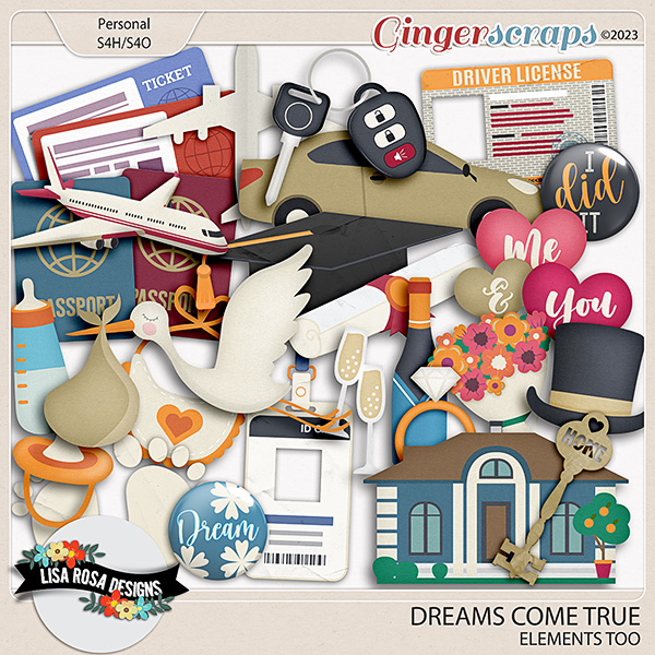 Dreams Come True - Elements Too by Lisa Rosa Designs