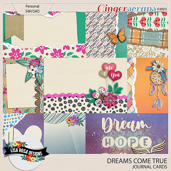 Dreams Come True - Journal Cards by Lisa Rosa Designs