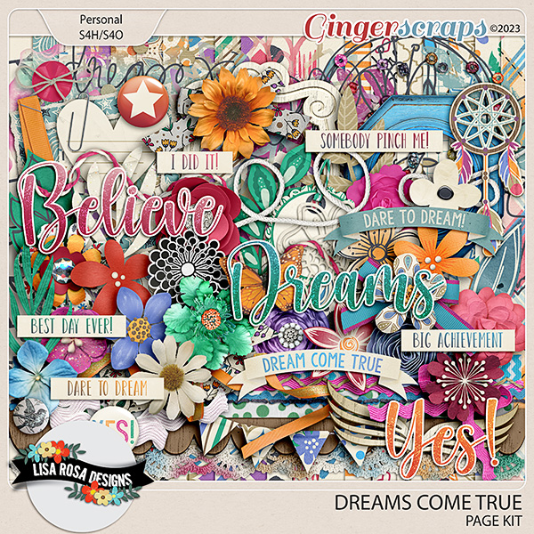 Dreams Come True - Page Kit by Lisa Rosa Designs