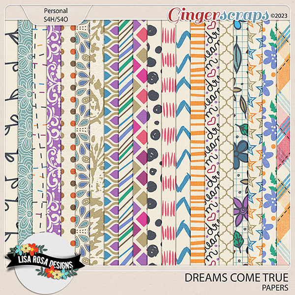 Dreams Come True - Papers by Lisa Rosa Designs