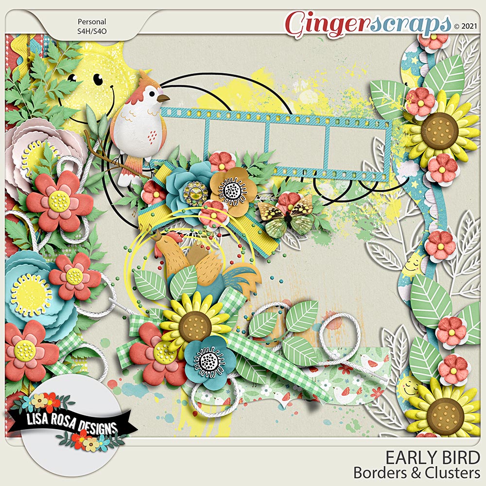 Early Bird - Borders & Clusters by Lisa Rosa Designs