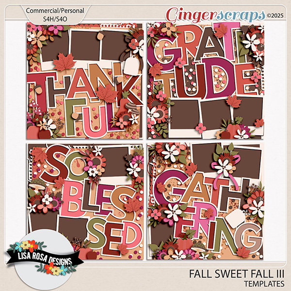 Fall Sweet Fall III Templates by Lisa Rosa Designs
