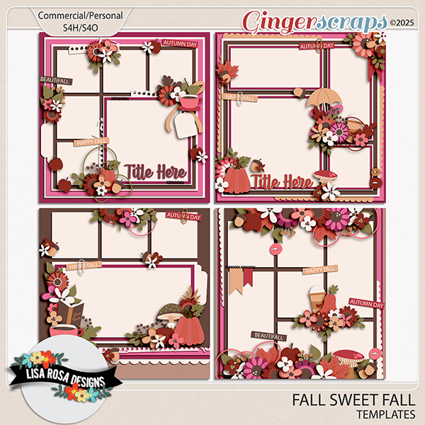 Fall Sweet Fall Templates by Lisa Rosa Designs
