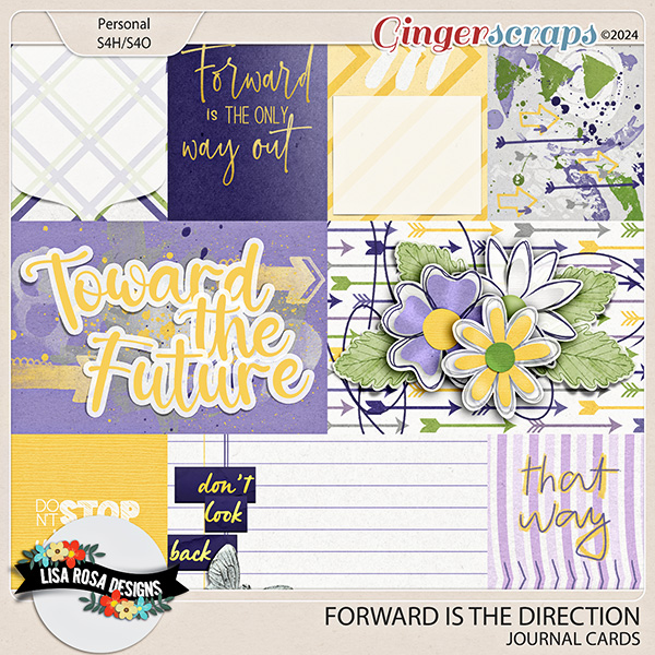 Forward Is The Direction - Journal Cards by Lisa Rosa Designs