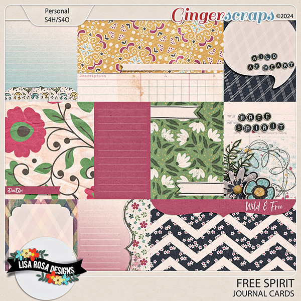 Free Spirit - Journal Cards by Lisa Rosa Designs
