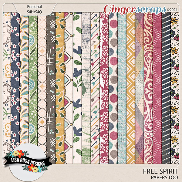 Free Spirit - Papers Too by Lisa Rosa Designs