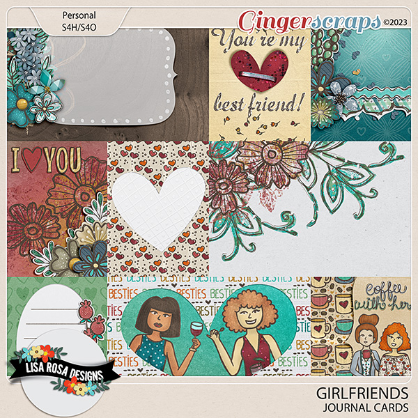 Girlfriends - Journal Cards by Lisa Rosa Designs