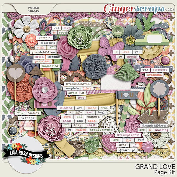 Grand Love Page Kit by Lisa Rosa Designs