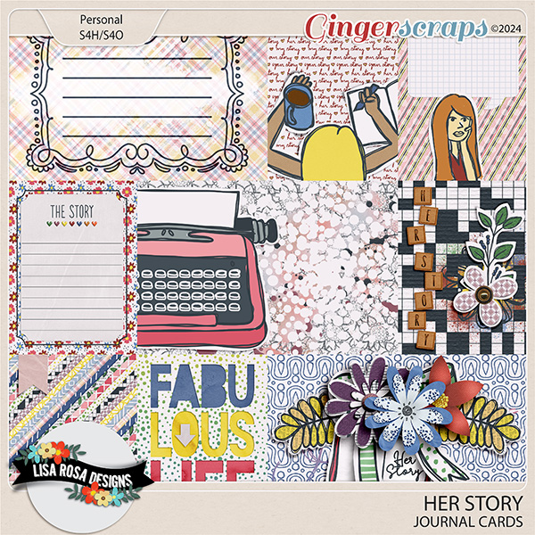 Her Story - Journal Cards by Lisa Rosa Designs