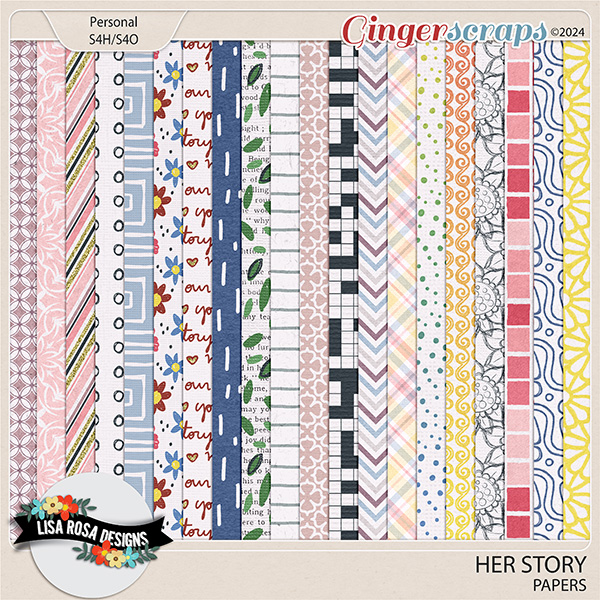 Her Story - Papers by Lisa Rosa Designs