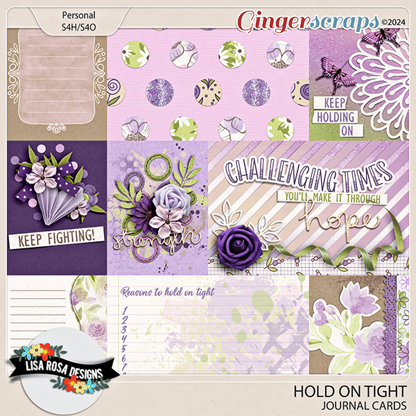 Hold On Tight - Journal Cards by Lisa Rosa Designs