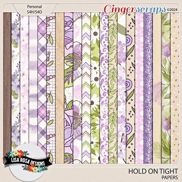 Hold On Tight - Papers by Lisa Rosa Designs