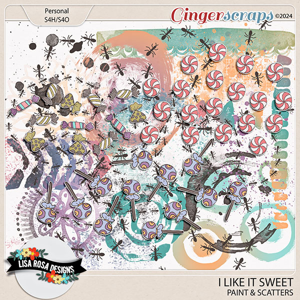 I Like it Sweet - Paint and Scatters by Lisa Rosa Designs