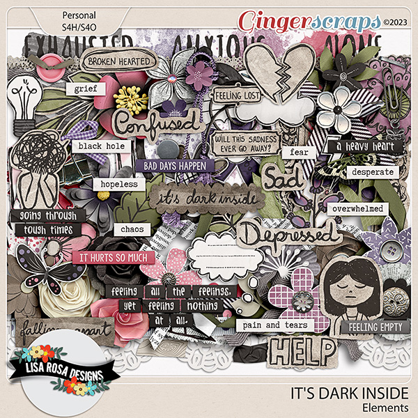 It's Dark Inside - Elements by Lisa Rosa Designs