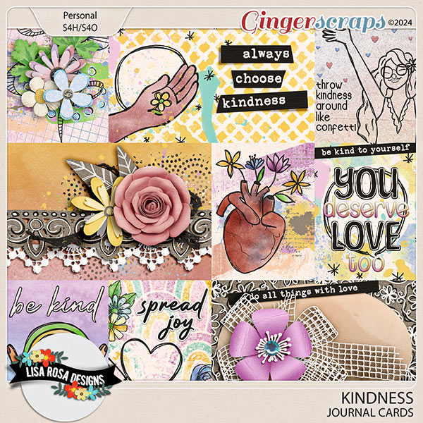 Kindness - Journal Cards by Lisa Rosa Designs