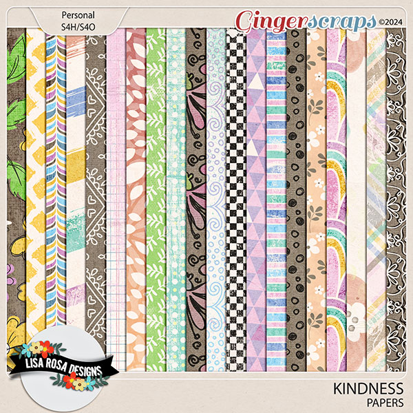 Kindness - Papers by Lisa Rosa Designs