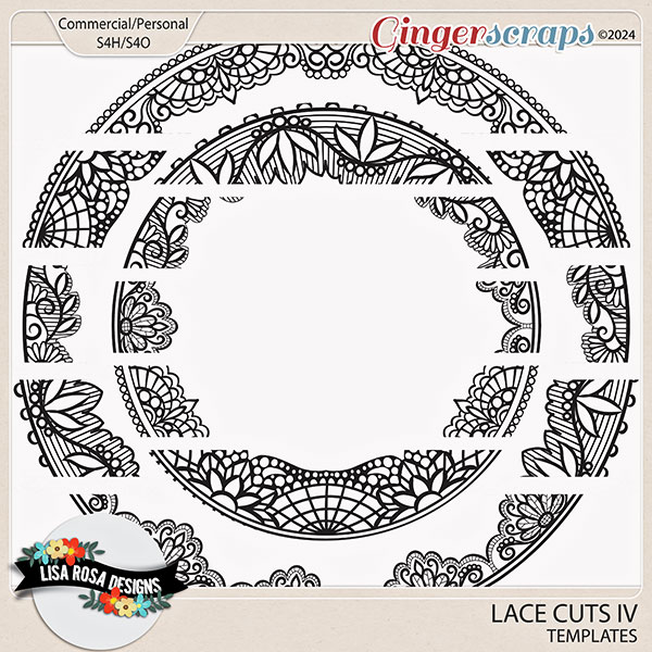 Lace Cuts IV - CU/PU Templates by Lisa Rosa Designs