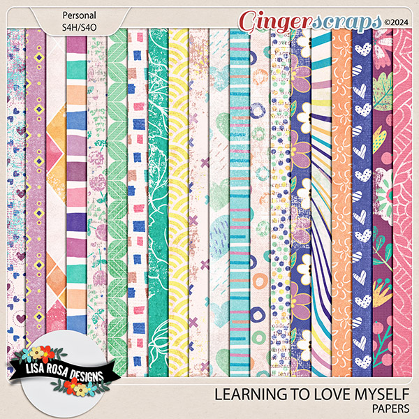 Learning to Love Myself - Papers by Lisa Rosa Designs