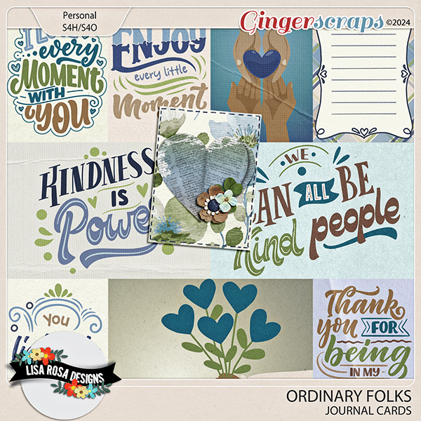 Ordinary Folks - Journal Cards by Lisa Rosa Designs