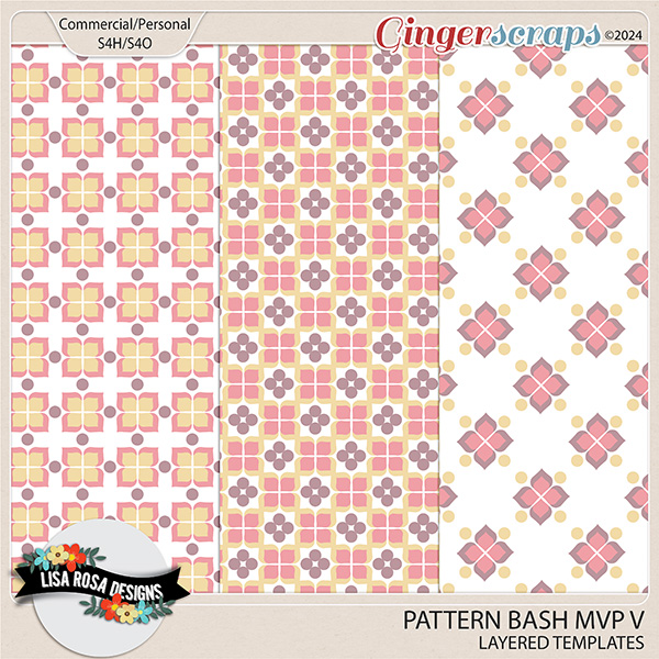 Pattern Bash MVP V - Layered Pattern Templates by Lisa Rosa Designs