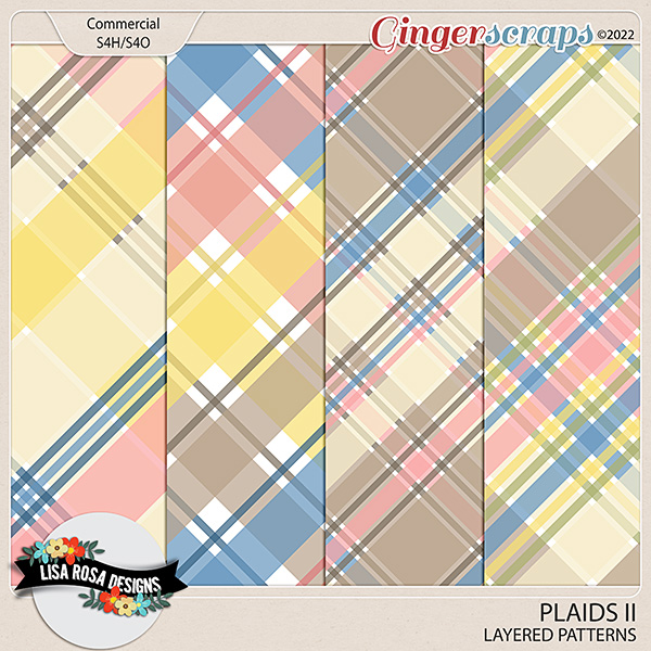 Plaids II - Layered Patterns by Lisa Rosa Designs