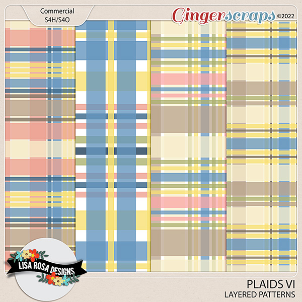 Plaids VI - Layered Patterns by Lisa Rosa Designs