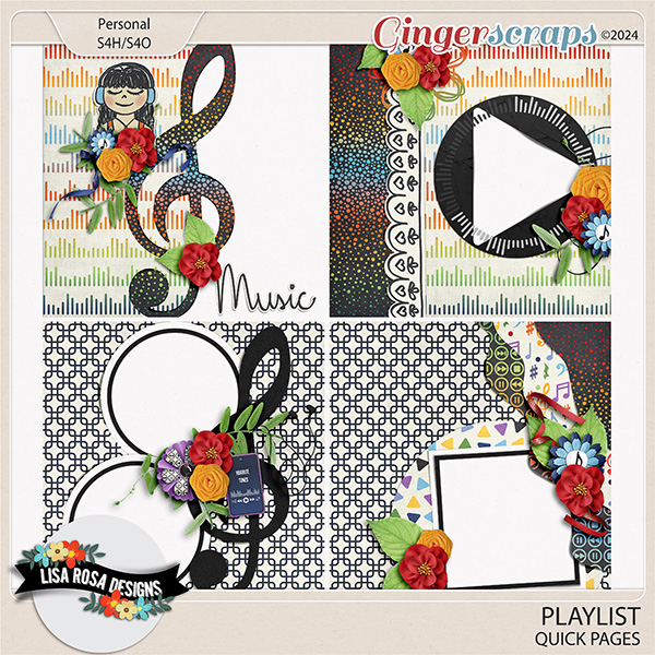 Playlist - Quick Pages by Lisa Rosa Designs