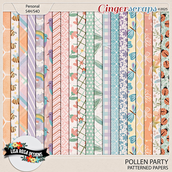 Pollen Party - Papers by Lisa Rosa Designs