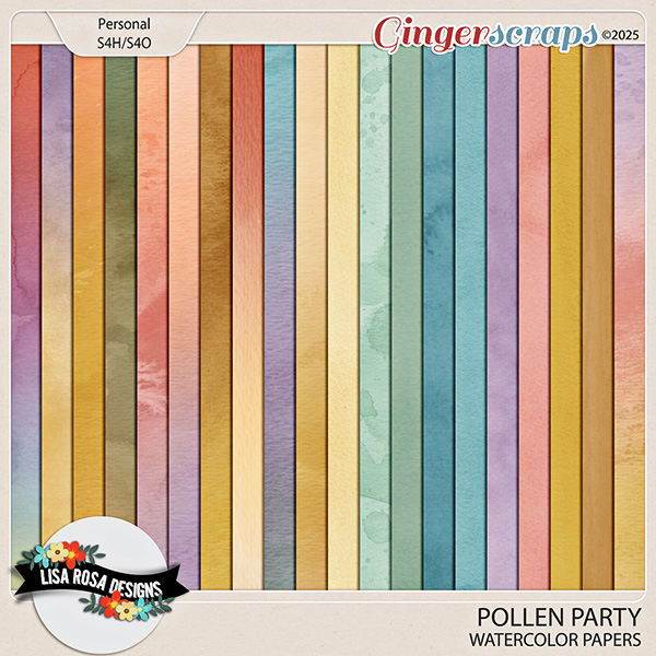 Pollen Party - Watercolor Papers by Lisa Rosa Designs