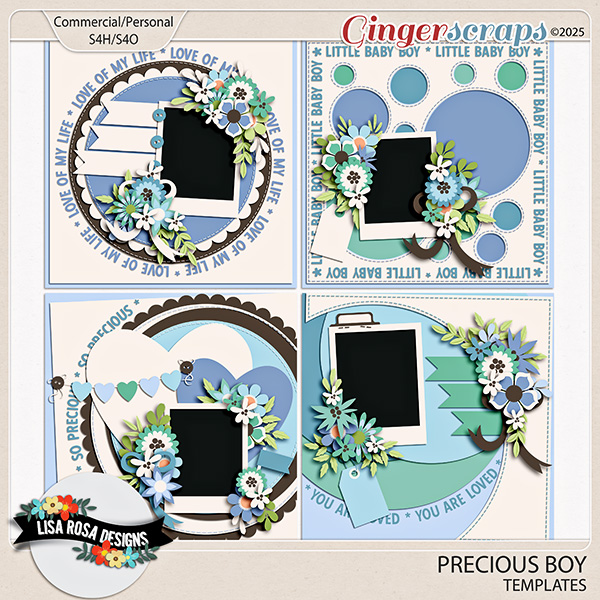 Precious Boy - Templates by Lisa Rosa Designs