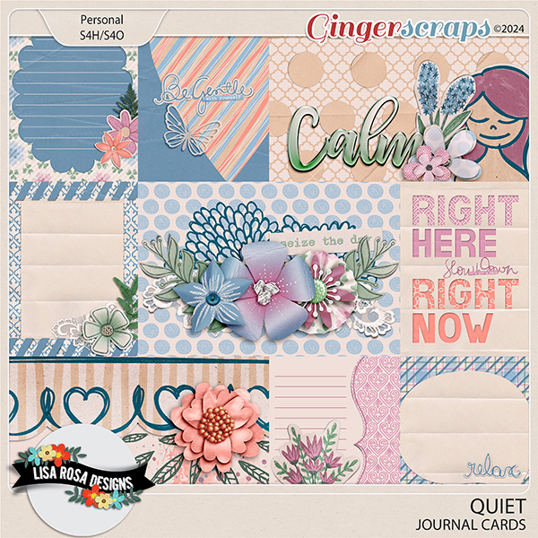 Quiet - Journal Cards by Lisa Rosa Designs