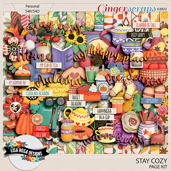 Stay Cozy - Page Kit by Lisa Rosa Designs