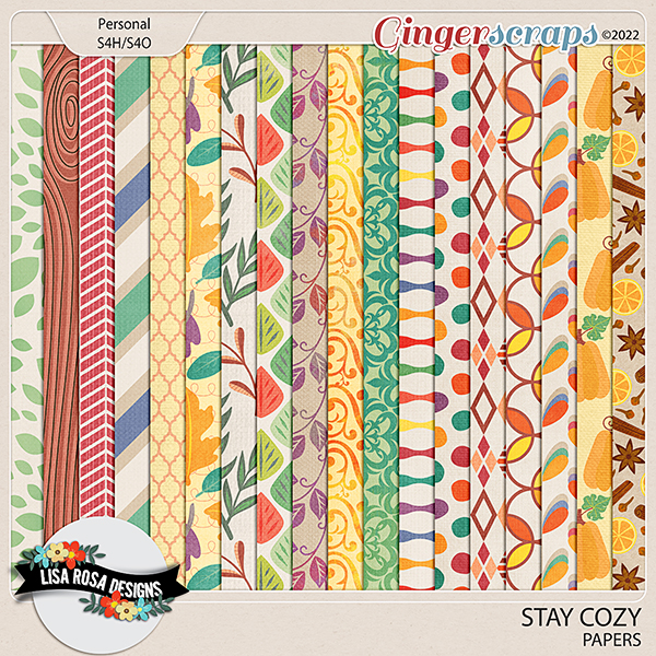 Stay Cozy - Papers by Lisa Rosa Designs