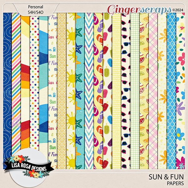 Sun and Fun - Papers by Lisa Rosa Designs