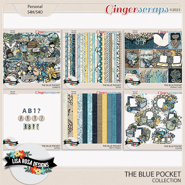 The Blue Pocket - Collection by Lisa Rosa Designs