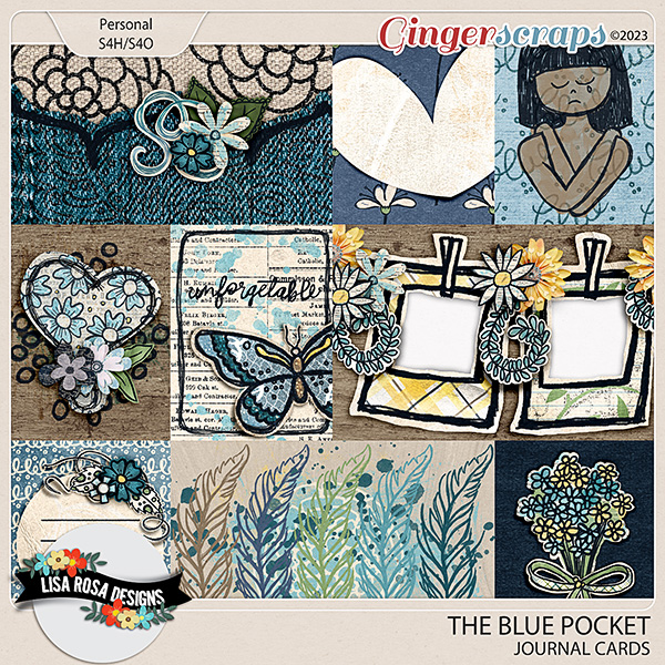 The Blue Pocket - Journal Cards by Lisa Rosa Designs