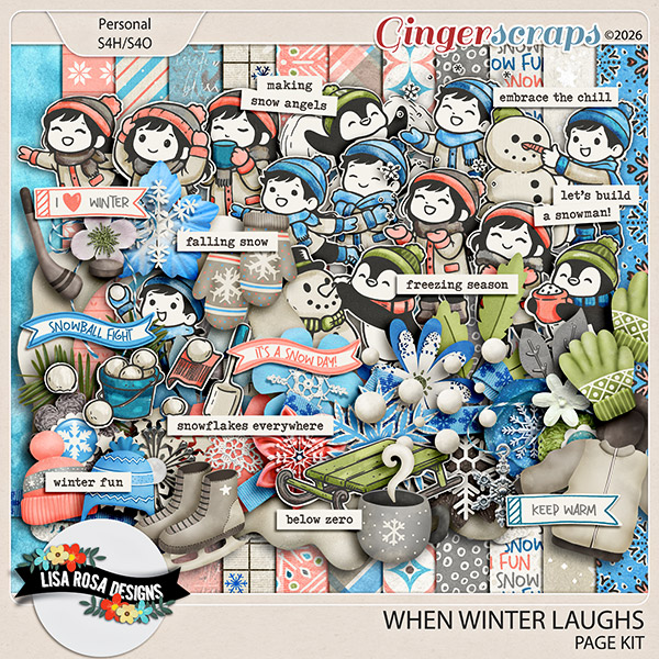 When Winter Laughs - Page Kit by Lisa Rosa Designs