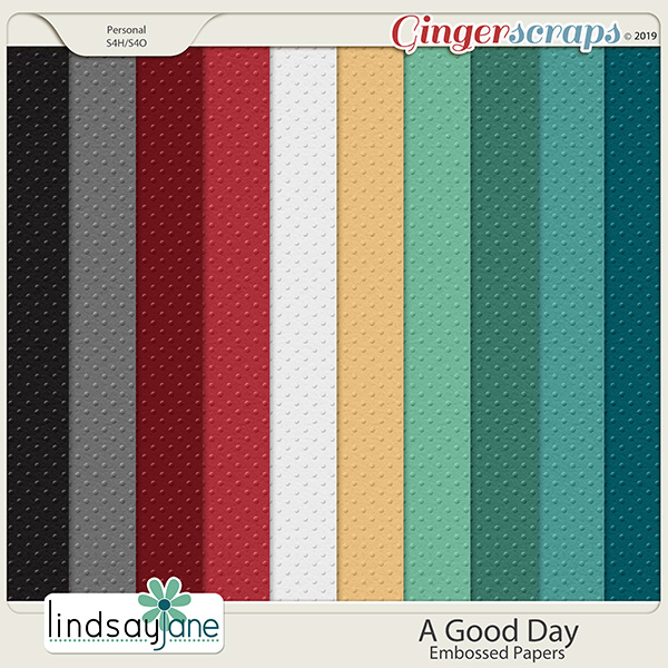 A Good Day Embossed Papers by Lindsay Jane