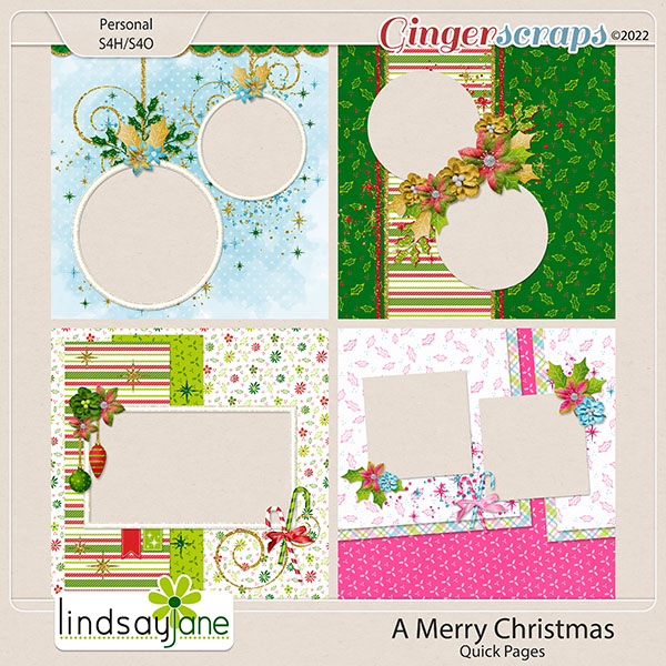A Merry Christmas Quick Pages by Lindsay Jane