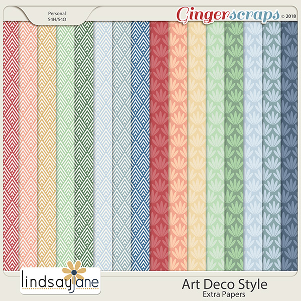 Art Deco Style Extra Papers by Lindsay Jane