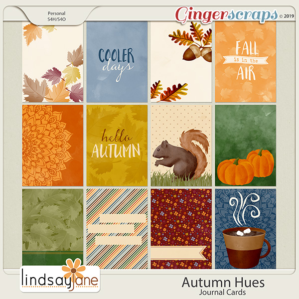 Autumn Hues Journal Cards by Lindsay Jane