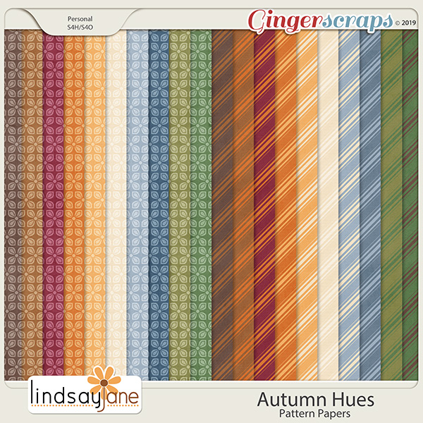 Autumn Hues Pattern Papers by Lindsay Jane