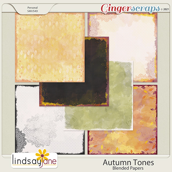Autumn Tones Blended Papers by Lindsay Jane