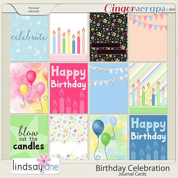 Birthday Celebration Journal Cards by Lindsay Jane