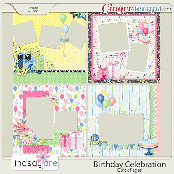 Birthday Celebration Quick Pages by Lindsay Jane