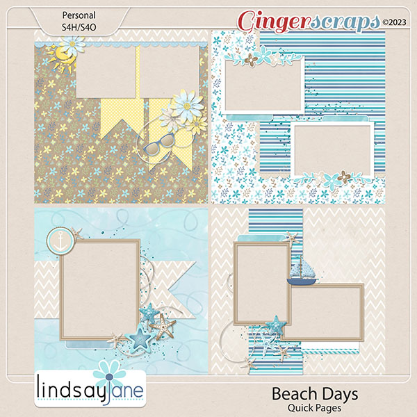 Beach Days Quick Pages by Lindsay Jane